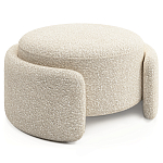 Круглая Оттоманка Alice ткань букле варинант исполнения - 1 | Loft Concept в Орле
