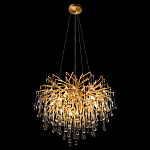 Люстра подвесная с прозрачными стеклянными подвесками в форме капель Диаметр 60 см Droplet Chandelier варинант исполнения - 5 | Loft Concept в Орле