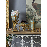 Чаша с орнаментом на бронзовых ножках в виде ангелов Eden Garden варинант исполнения - 9 | Loft Concept в Орле