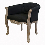 Кресло низкое в стиле прованс Louis French Armchair black flax варинант исполнения - 3 | Loft Concept в Орле