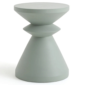 Светло-серый приставной столик из массива AMORPHOUS