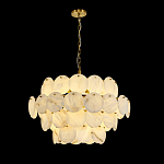 Люстра четырехъярусная с подвесками в форме дисков Cryptocrystalline Stone варинант исполнения - 4 | Loft Concept в Орле