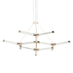 Люстра с геометрической конструкцией из вытянутых цилиндрических плафонов Hex Scaffold  варинант исполнения - 1 | Loft Concept в Орле