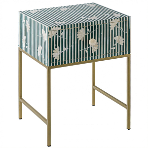 Тумбочка Green Flower Indian Bone Inlay nightstand
