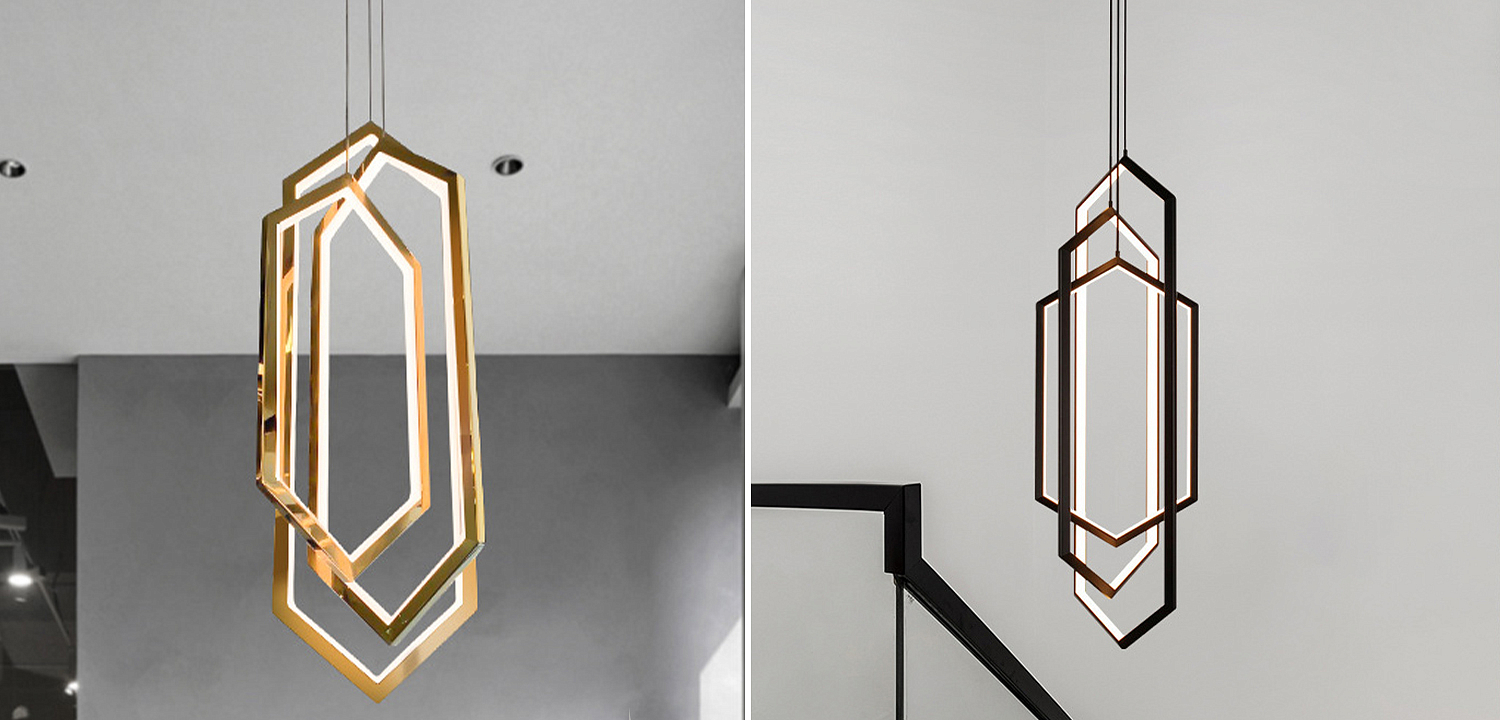 Дизайнерский Подвесной Светильник ORBIS Hexagon Geometric Modern Chandelier Studio Endo Gold Дизайнерский Подвесной Светильник ORBIS Hexagon Geometric Modern Chandelier Studio Endo Gold - Loft-Concept в Орле
