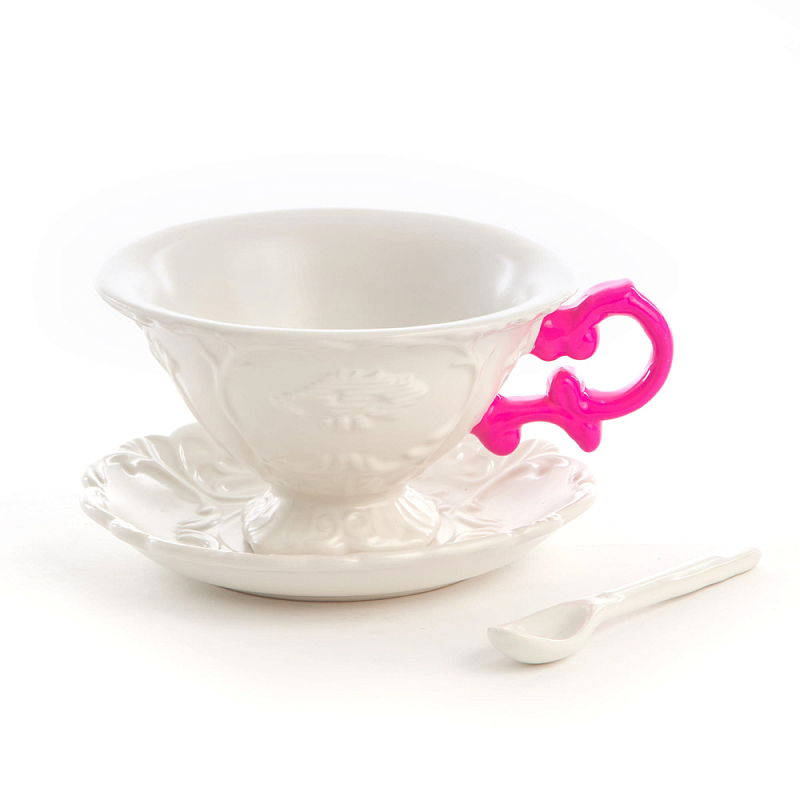 Чайная пара Seletti I-Tea Fuchsia Белый Фуксия Чайная пара Seletti I-Tea Fuchsia Белый Фуксия в Орле | Loft Concept