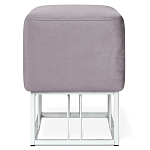 Пуф квадратный фиолетовый велюр на белом металлическом основании Celeste Purple варинант исполнения - 2 | Loft Concept в Орле