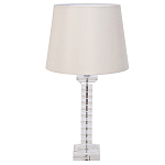 Настольная лампа с кремовым абажуром на фактурном стеклянном основании Source варинант исполнения - 1 | Loft Concept в Орле