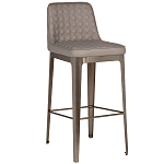 Стул барный светло-серый из экокожи Spectacular High Bar Stool варинант исполнения - 1 | Loft Concept в Орле