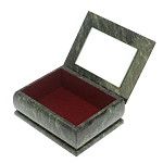 Шкатулка с зеркалом из натурального камня змеевик Stone Casket варинант исполнения - 4 | Loft Concept в Орле