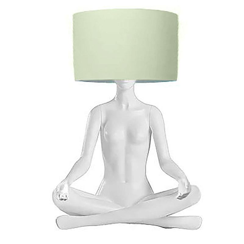 Настольная лампа с абажуром YOGA GIRL Белый Красный Золотой Черный Серебряный Настольная лампа с абажуром YOGA GIRL Белый Красный Золотой Черный Серебряный в Орле | Loft Concept