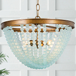 Круглая люстра с подвесками в виде круглых голубых бусин Blue Beads Chandelier варинант исполнения - 1 | Loft Concept в Орле