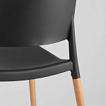 Пластиковый стул на ножках из массива бука Ferret Black 4 шт варинант исполнения - 6 | Loft Concept в Орле