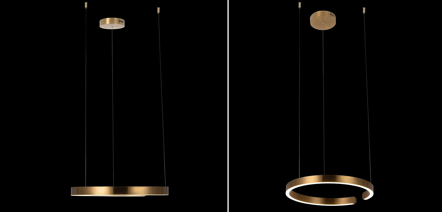 Подвесной светильник Half Ring brass 60 Подвесной светильник Half Ring brass 60 - Loft-Concept в Орле