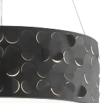 Люстра в форме цилиндра с чёрным фактурным абажуром Round Necklines варинант исполнения - 1 | Loft Concept в Орле