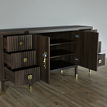 Большой Комод-буфет Elsa Dreams Walnut с ящиками варинант исполнения - 1 | Loft Concept в Орле