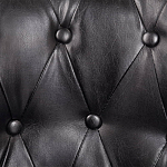 Кресло кожаное с мягкими подлокотниками на 4-х деревянных ножках Logan Leather Armchair black варинант исполнения - 5 | Loft Concept в Орле