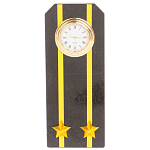 Часы подарочные настольные в виде погона ВМФ из натурального камня Змеевик Military Clock варинант исполнения - 4 | Loft Concept в Орле