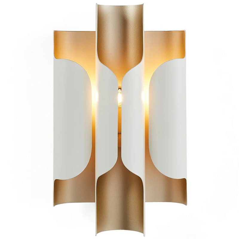 Бра из металла Dolton Wall Lamp White Белый Латунь Бра из металла Dolton Wall Lamp White Белый Латунь в Орле | Loft Concept