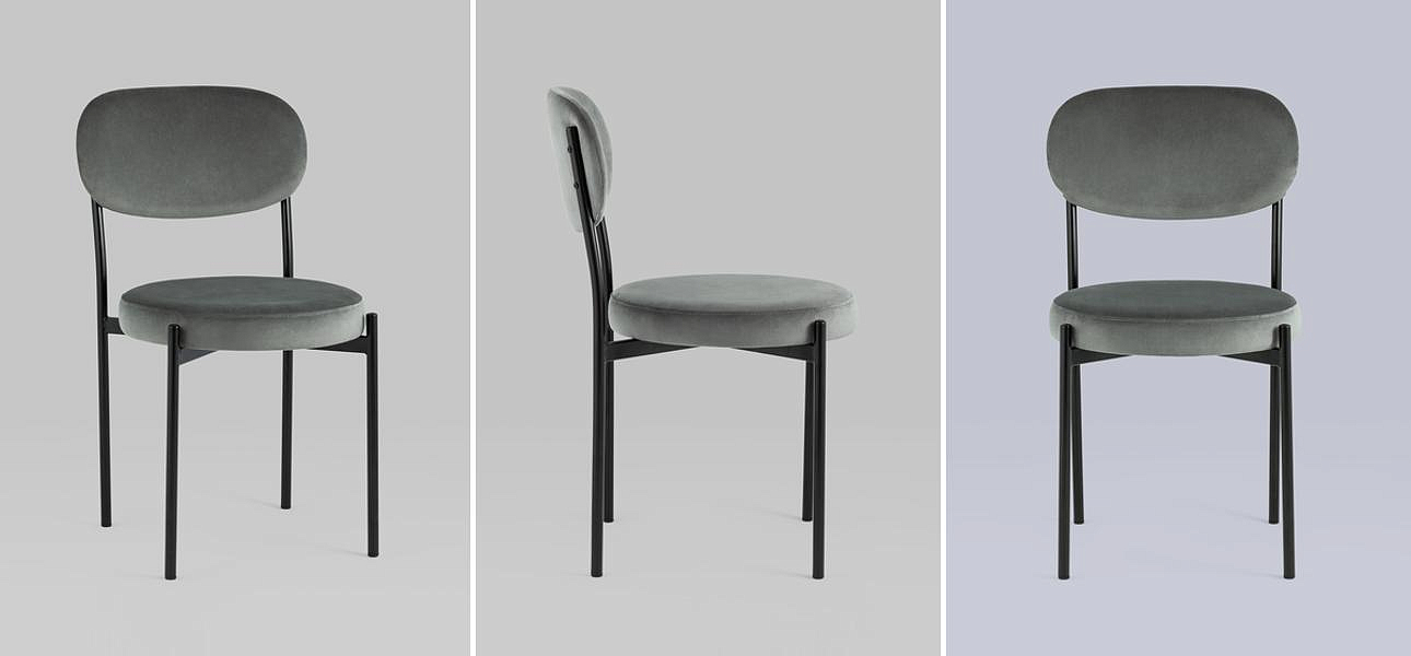 Стул Alfie Chair Темно-Серый Велюр Стул Alfie Chair Темно-Серый Велюр - Loft-Concept в Орле