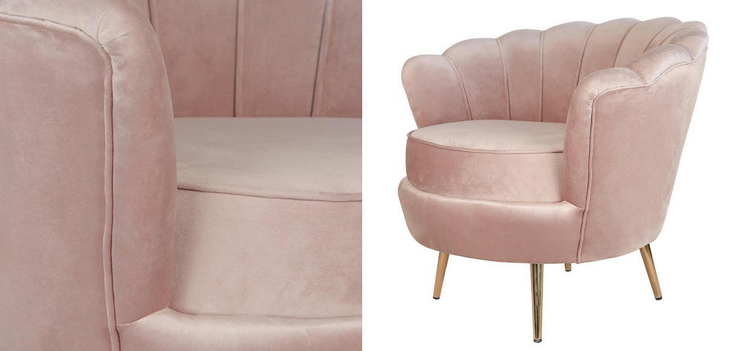 Кресло Розовый велюр Trapezium Pink velvet Кресло Розовый велюр Trapezium Pink velvet - Loft-Concept в Орле