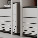 Стеллаж прямой ассиметричный с полками и 4-мя дверцами ARYA BOOKCASE WHITE варинант исполнения - 3 | Loft Concept в Орле