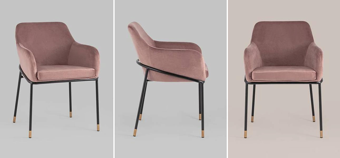 Стул Sandra Chair Пыльно-Розовый Велюр Стул Sandra Chair Пыльно-Розовый Велюр - Loft-Concept в Орле