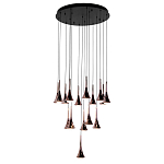 Люстра светодиодная с акриловыми конусообразными плафономи розовое золото Astra 60   варинант исполнения - 2 | Loft Concept в Орле