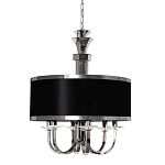 Люстра подвесная круглая с черным абажуром и чашей крепления в форме многогранника Natural Concepts варинант исполнения - 1 | Loft Concept в Орле