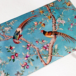 Банкетка из массива бука с цветочным принтом Turquoise Beige Chinoiserie Imperial  Garden Banquette варинант исполнения - 2 | Loft Concept в Орле