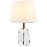 Настольная лампа с абажуром и основанием из хрусталя Manlio Crystal Lampshade Table Lamp варинант исполнения - 1 | Loft Concept в Орле