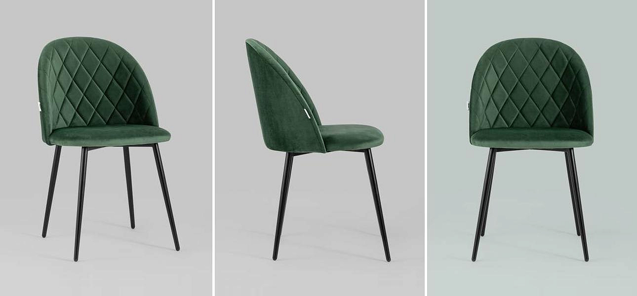 Стул Miruna Rhombus Зеленый Велюр Стул Miruna Rhombus Зеленый Велюр - Loft-Concept в Орле