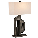 Настольная лампа с прямоугольным тканевым абажуром на фигурном каркасе Brutilist  варинант исполнения - 2 | Loft Concept в Орле