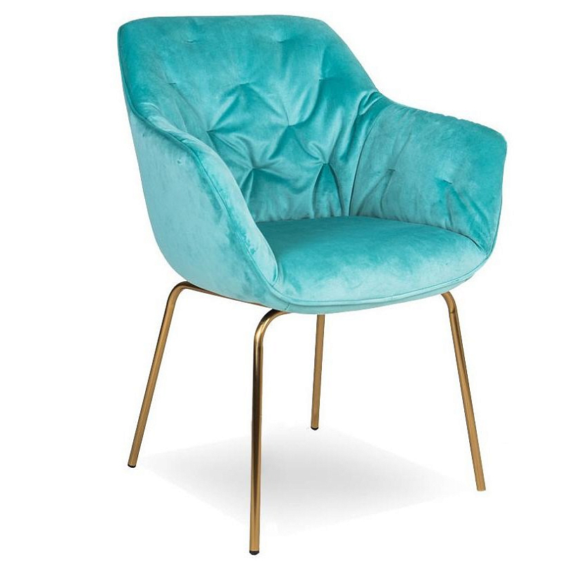 Стул Gentle Turquoise Бирюзовый Золотой Стул Gentle Turquoise Бирюзовый Золотой в Орле | Loft Concept