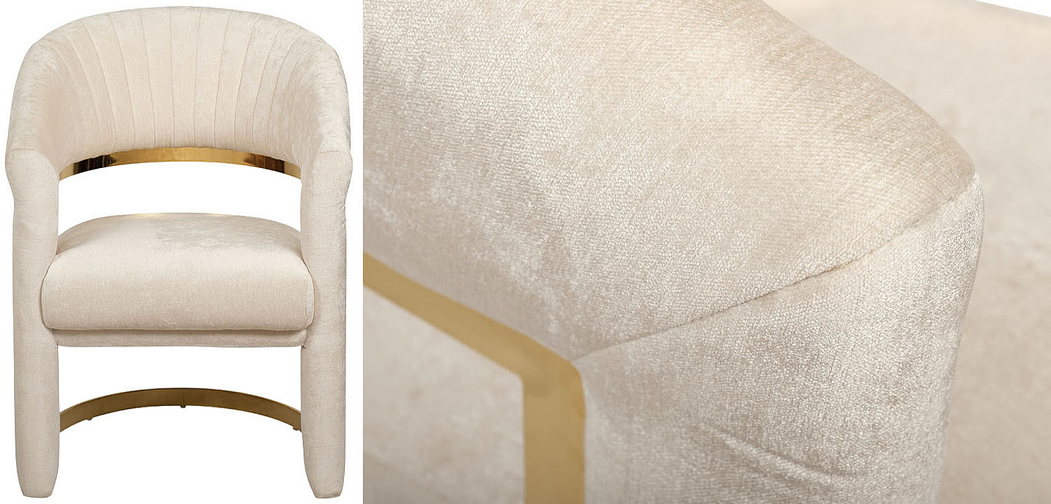 Полукресло Valbonne Chair cream velour Полукресло Valbonne Chair cream velour - Loft-Concept в Орле