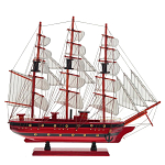 Декоративная модель деревянного красного парусника в подарочной упаковке With The low варинант исполнения - 1 | Loft Concept в Орле