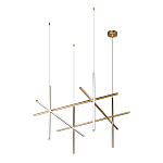 Люстра с 6-ю цилиндрическими плафонами на тонких тросах Trumpet tube варинант исполнения - 4 | Loft Concept в Орле