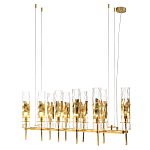 Люстра подвесная прямоугольная с 10-ю цилиндрическими плафонами LIAISON варинант исполнения - 2 | Loft Concept в Орле