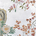 Обои ручная роспись Summer Night Blossom Original colourway on Ocean Silver gilded paper варинант исполнения - 2 | Loft Concept в Орле