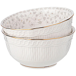 Обеденный сервиз белого цвета из фарфора на 6 персон 23 предмета Floral Charm варинант исполнения - 7 | Loft Concept в Орле