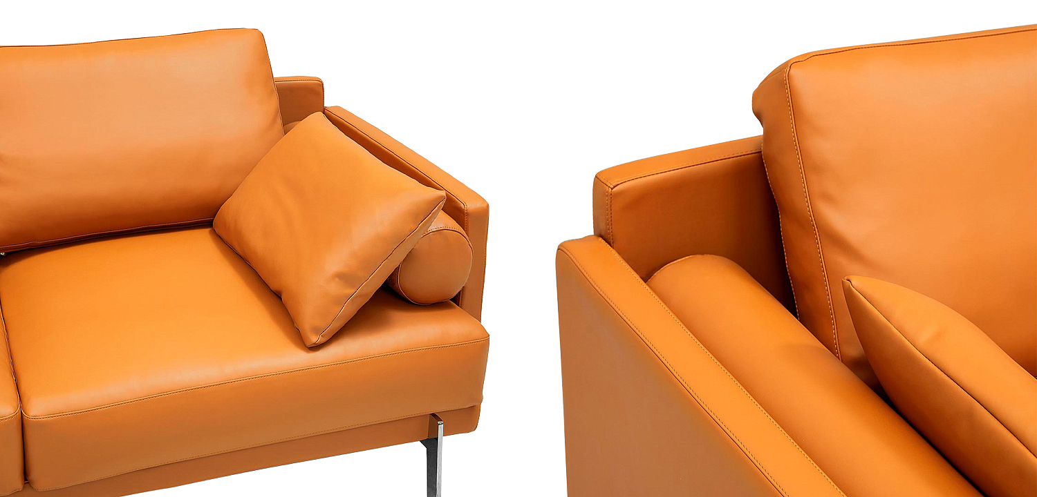Диван Mosley Orange Sofa Оранжевый Диван Mosley Orange Sofa Оранжевый - Loft-Concept в Орле
