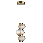 Подвесной светильник с 3-мя рифлеными стеклянными шарами Marcelh Light варинант исполнения - 2 | Loft Concept в Орле