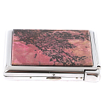 Портсигар с газовой зажигалкой из натурального камня Родонит Stone Cigarettes Cases варинант исполнения - 8 | Loft Concept в Орле