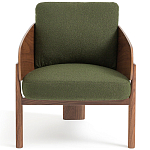 Кресло с каркасом из массива ореха Gallin Chair Green варинант исполнения - 2 | Loft Concept в Орле