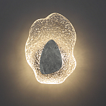 Бра с волнообразным стеклянным плафоном и вставкой из мрамора Liquid Stone варинант исполнения - 4 | Loft Concept в Орле