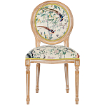 Стул из массива бука бежевый с изображением птиц и цветов Beige Green Chinoiserie Birds Garden Chair варинант исполнения - 1 | Loft Concept в Орле