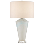 Настольная лампа стеклянная с тканевым абажуром Edges варинант исполнения - 3 | Loft Concept в Орле