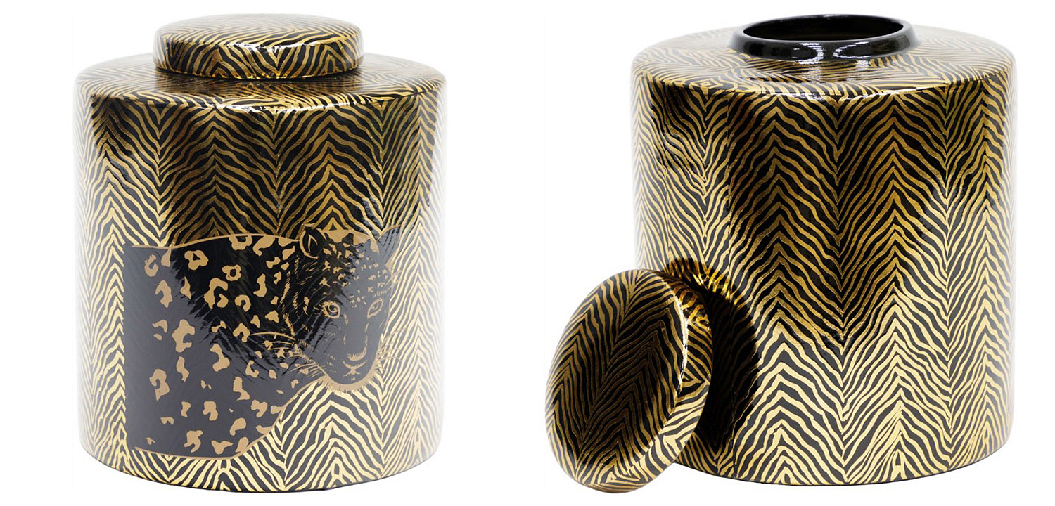 Ваза Leopard Vase black and gold 25 Ваза Leopard Vase black and gold 25 - Loft-Concept в Орле