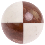 Шар декоративный из натуральных камней Лемезит и Мрамор Белый Natural Stone Spheres варинант исполнения - 2 | Loft Concept в Орле