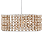 Люстра в форме цилиндра с вставками из деревянных бусин Wooden Beads варинант исполнения - 1 | Loft Concept в Орле